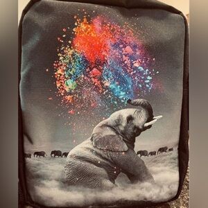 🐘 🌈 Playful Elephant Rainbow Pride LGBT Messenger Bag / Satchel #PRS142